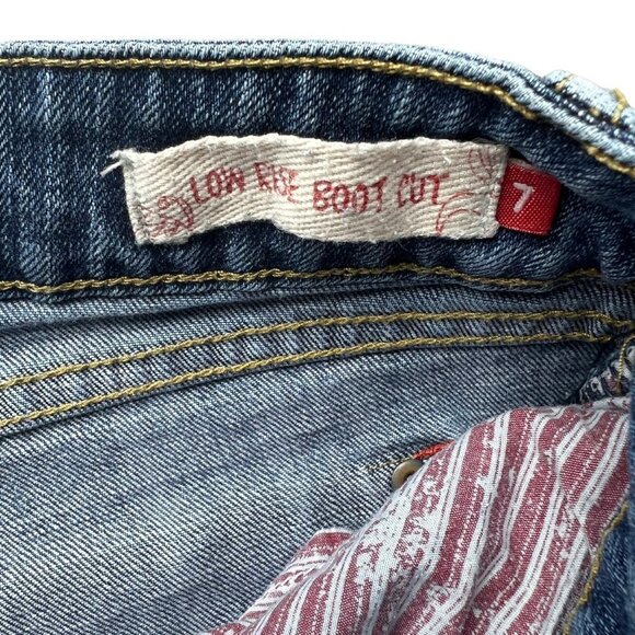 Billabong Vintages 2000s Jeans Womens Blue Blend Cotton Low Rise Boot Cut Size 7 - Picture 4 of 5